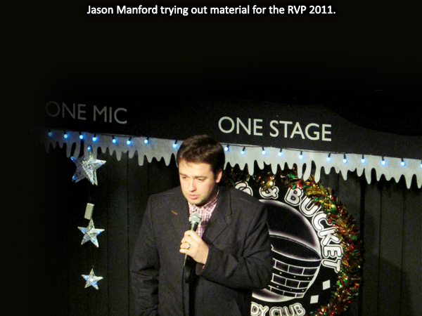 Jason Manford trying out new material for the RVP 2011.